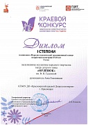 Краевой конкурс любительских хореографических коллективов им. М.С. Годенко Диплом 1 степени 15-18 лет